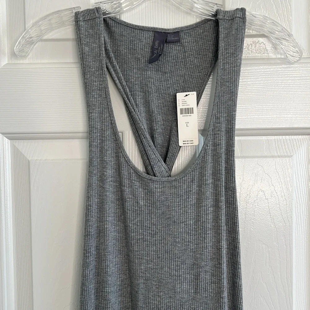 NWT Sweaty Betty‎ Weekend Twist Ribbed Maxi midi dress grey size large - Picture 5 of 13